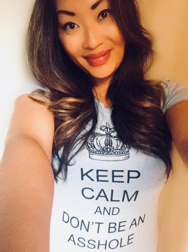 Keep Calm and Don't Be an Asshole™ ladies t-shirt, 100% ringspun cotton